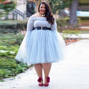 Tea Length Blush Tulle Skirt / Party Skirt /wedding Skirt / | Etsy