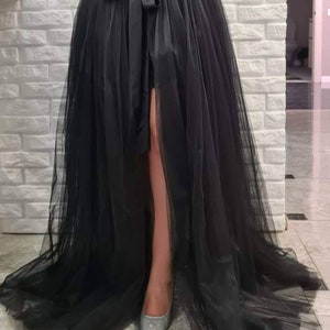 Black detachable train to the dress, detachable train to the wedding dress, train from tulle to the dress, long train to the wedding dress