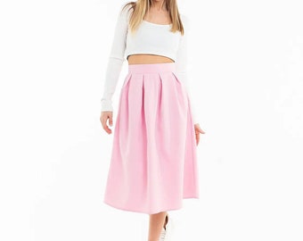 White Mini Skirt/High or Low Waist Skirt/Formal White Skirt/Handmade Mini Skirt/Mini Puffy Skirt/White Waistband Mini Skirt