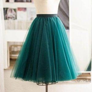 Green tulle skirt Women's Casual Fay Tulle Skirt Bridal Women Tulle Skirt Wedding Blush Tulle Skirt Christmas Black Friday birthday gift image 2