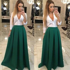 Maxi Skirt, Ball Skirt, Long Skirt, High Waist Skirt, Boho Skirt, Pleated Maxi Skirt, Women Skirt, Plus Size Skirt, A Line Skirt, Women Gift