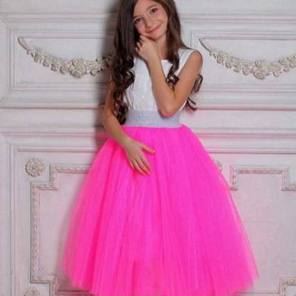 Fleur filles jupe tulle, jupe en tulle de mariage, jupe de séance photo, filles enfants jupe en tulle Noël