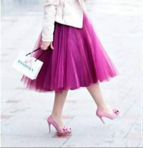 Tulle midi skirt top 7 little words