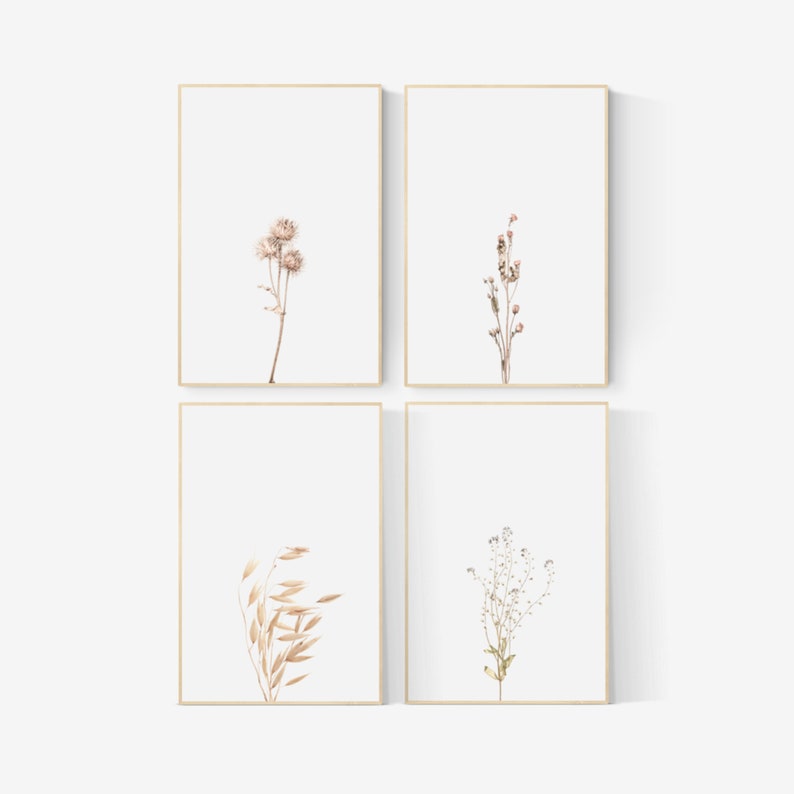 Dried Flowers Art Art Prints Minimalist Wall Art Farmhouse Print Wild Flower Print Minimalist Print Minimalist Art Flowers Prints