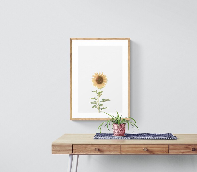 Tropical Wall Art Tropical floral collection Sunflower Etsy