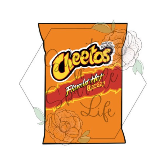 PNG Flamin hot Cheeto Bag hot chip clip art cut file for Cricut ...