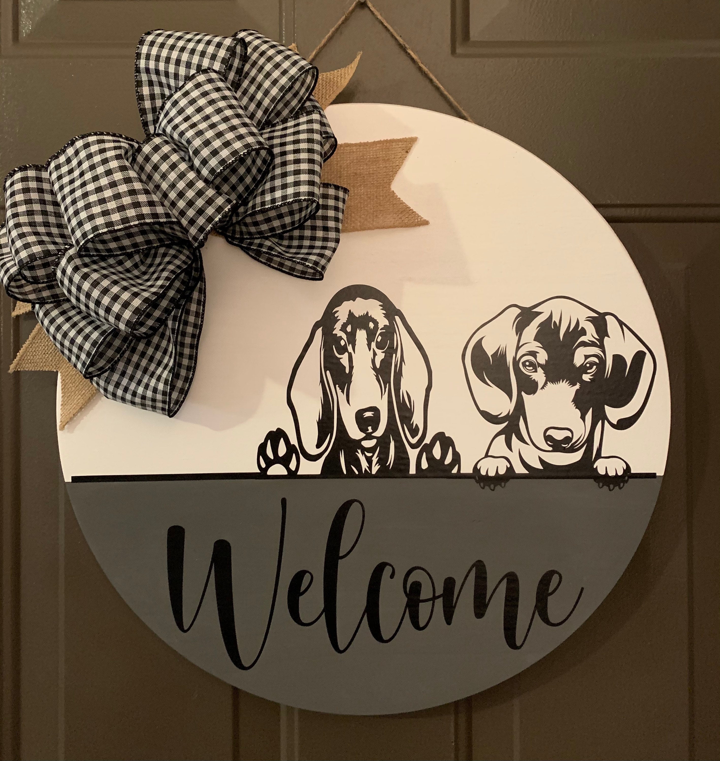 Dog sign Door Hanger Pet Signs Custom Door Hanger Etsy