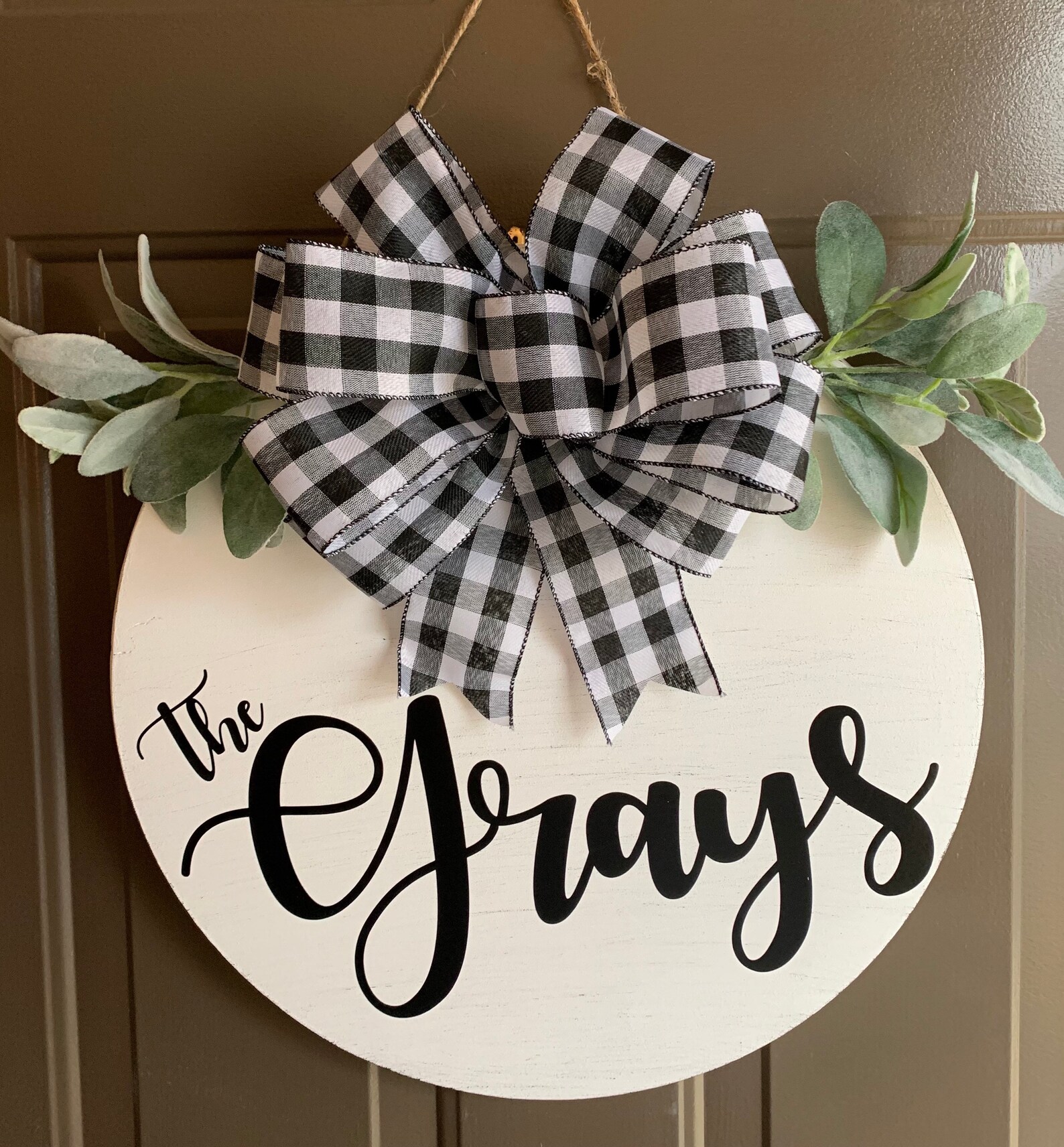 Personalized Door Hanger custom door hanger Last Name Sign Etsy