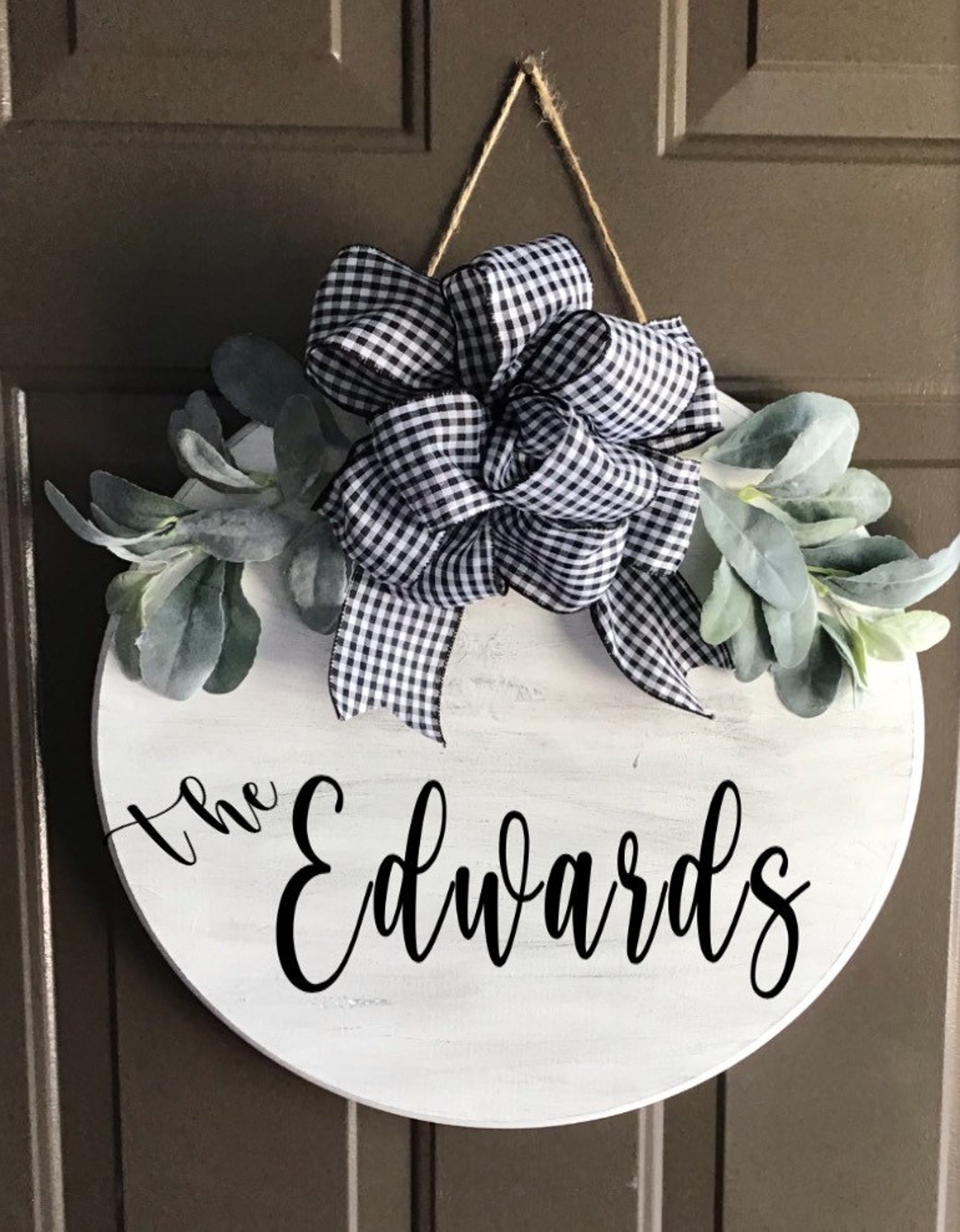 Personalized Door Hanger custom door hanger Last Name Sign Etsy