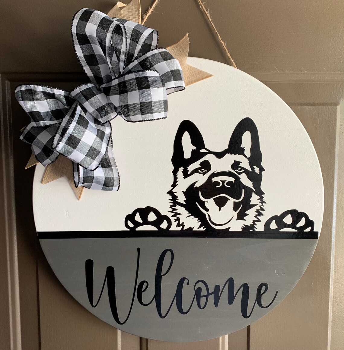 Dog sign Door Hanger Pet Signs Custom Door Hanger Etsy