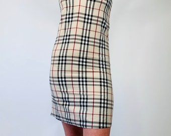 tight burberry dress