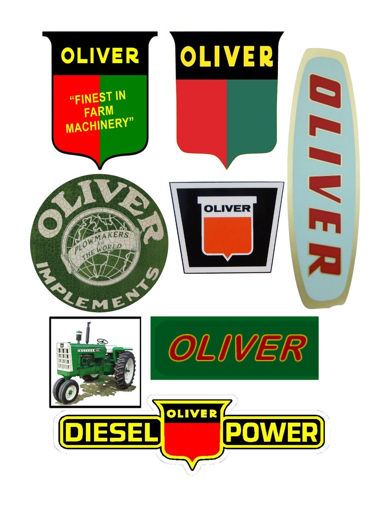 Oliver tractor decals Etsy