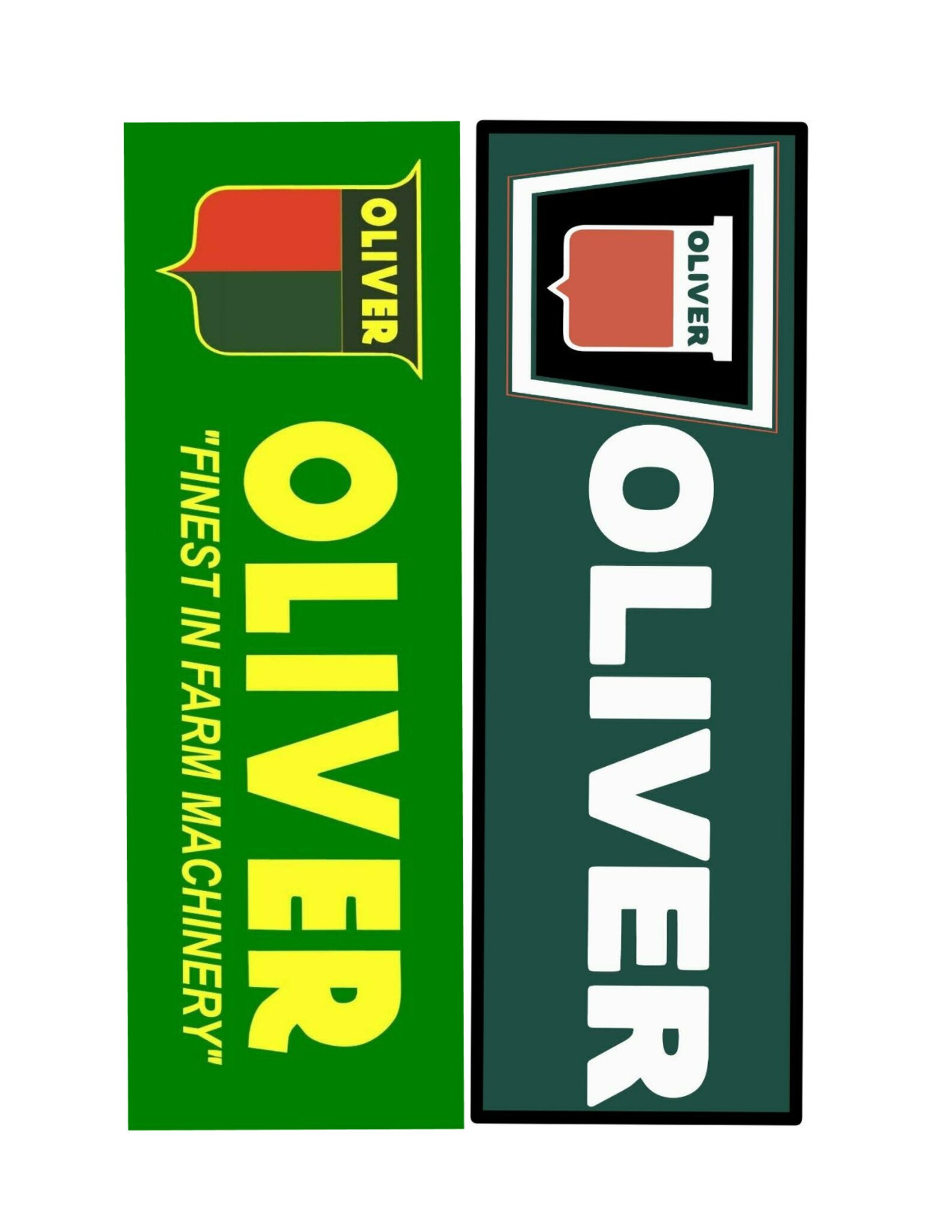 2 Oliver tractor bumper stickers decals Etsy