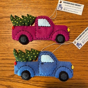 Classic Pick-Up Truck with Tree Christmas Ornament