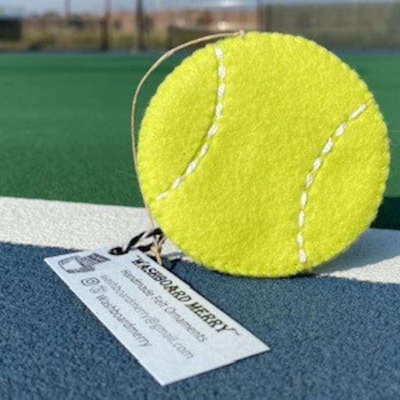 Tennis Ball Felt Christmas Ornament Etsy