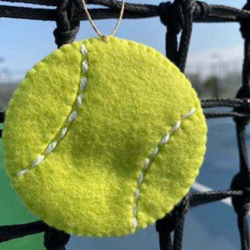 Tennis Ball Felt Christmas Ornament Etsy