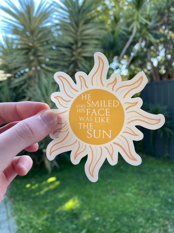 Song Of Achilles Quote Sticker He Smiled And His Face Was Etsy