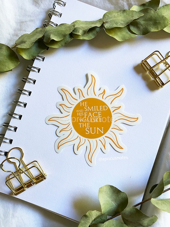 Song Of Achilles Quote Sticker He Smiled And His Face Was Etsy