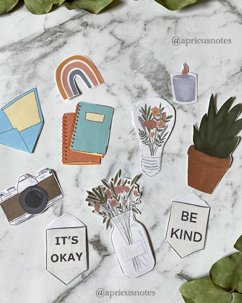 its okay aesthetic journal sticker set bullet journal bujo etsy