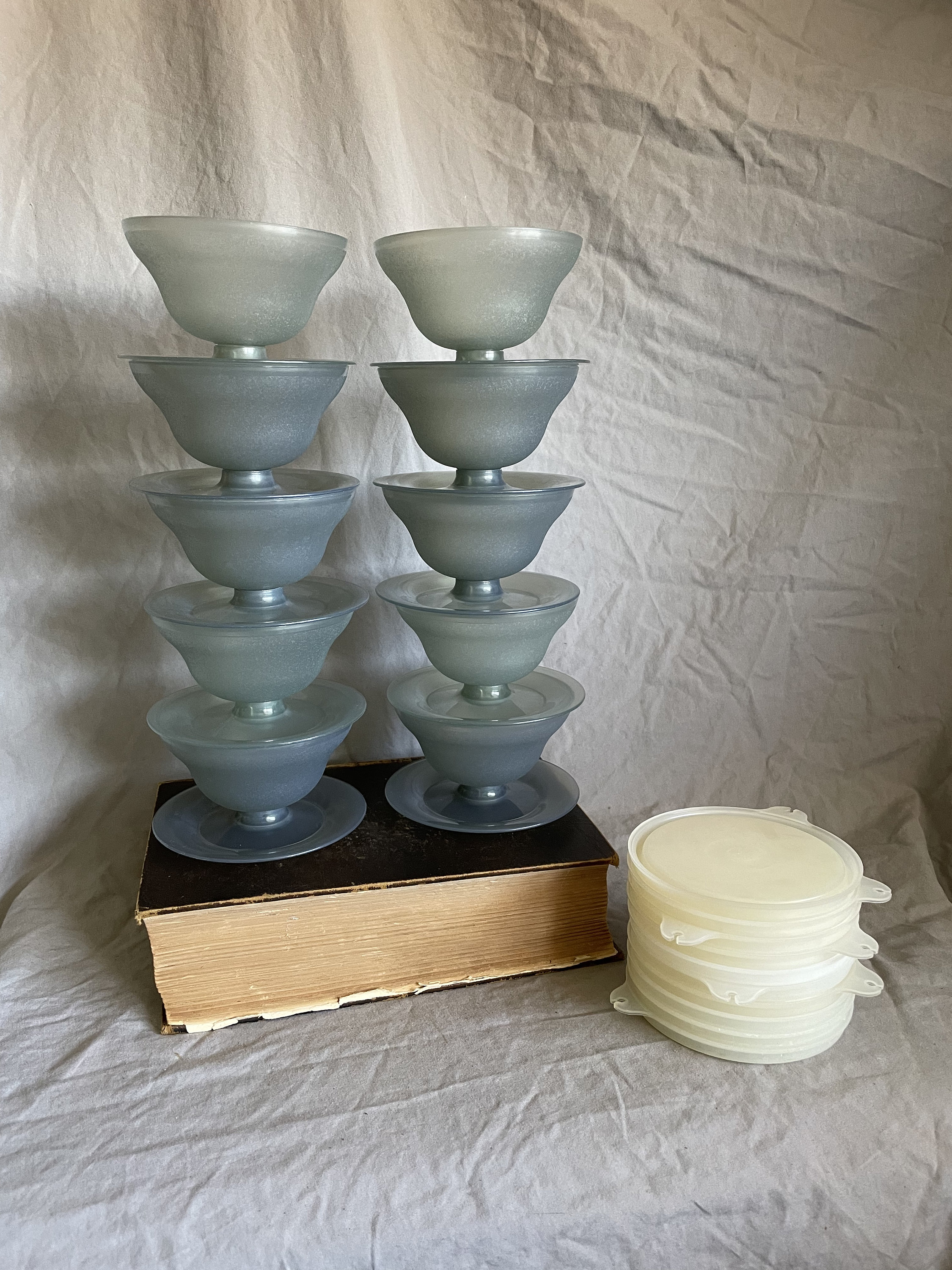 Set of 5 Tupperware Pudding Cups With Lids Etsy