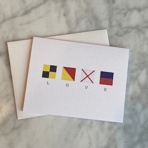 Nautical Flag Love Greeting Card