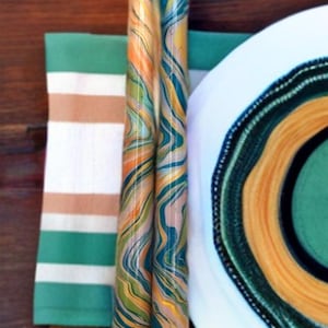 marbled taper candle southwestern swirl dessert earthtone candlestick handpainted  home decor gift wedding tabletop candlelight centerpiece