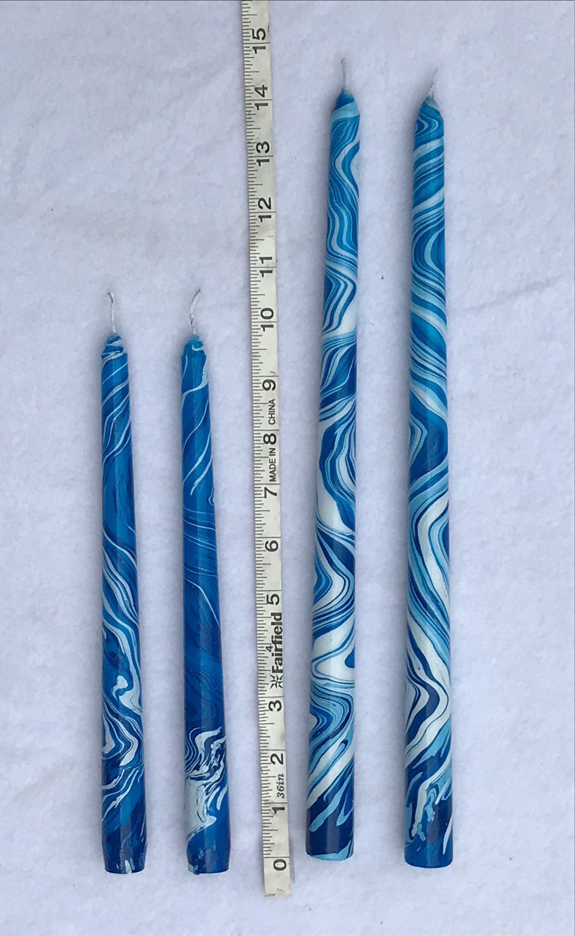 Marbled Candles Sky Color Scheme 10 12 14 Taper Etsy