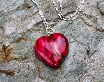 Heathergems Small Heart Sterling Silver Pendant | Scottish Jewellery