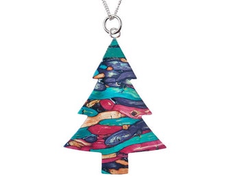 Handcrafted Heathergems Christmas Tree Pendant | Scottish Jewellery