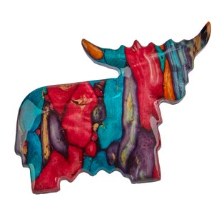 Heathergems Highland Coo verzilverde broche | Handgemaakte Schotse broche | Gemaakt in Schotland afbeelding 2