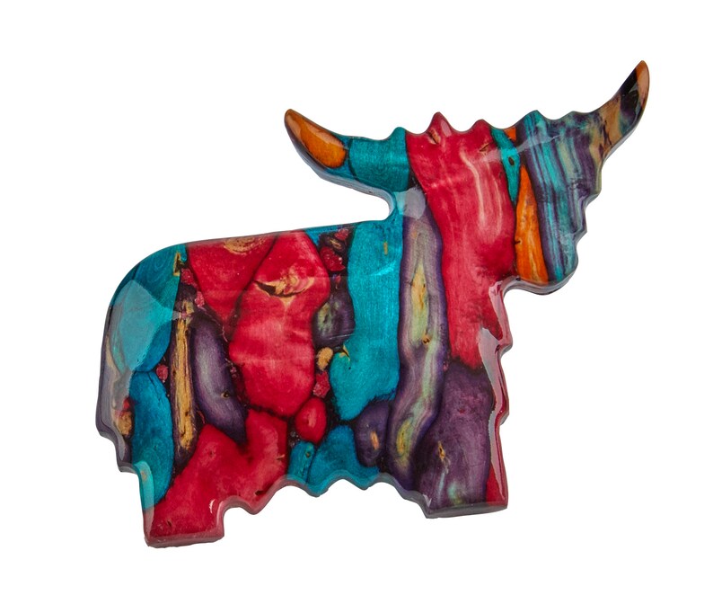 Heathergems Highland Coo verzilverde broche | Handgemaakte Schotse broche | Gemaakt in Schotland afbeelding 2