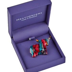 Heathergems Highland Coo verzilverde broche | Handgemaakte Schotse broche | Gemaakt in Schotland afbeelding 3