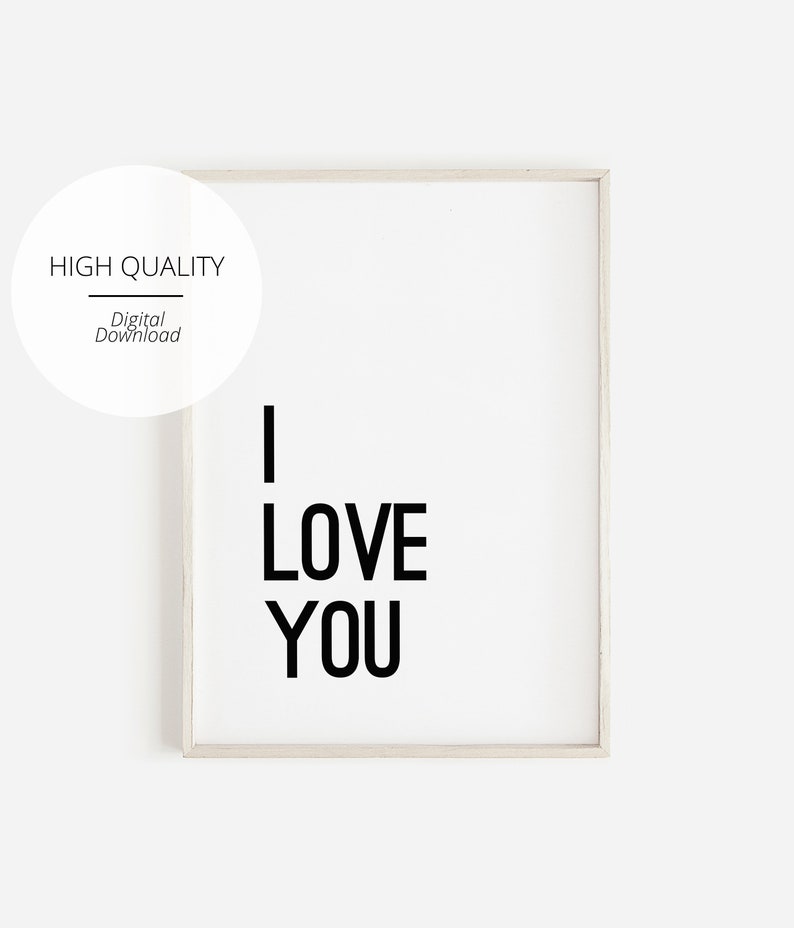 I Love You Printable Quotes and Sayings Printable Wall Art - Etsy
