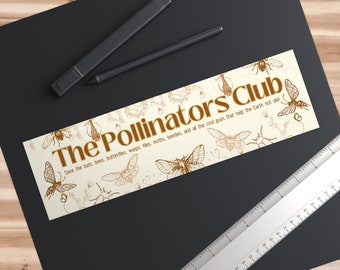 The Pollinators Club Vinyl-Autoaufkleber - Save The Bees - Non-Profit-Spende im Kauf enthalten