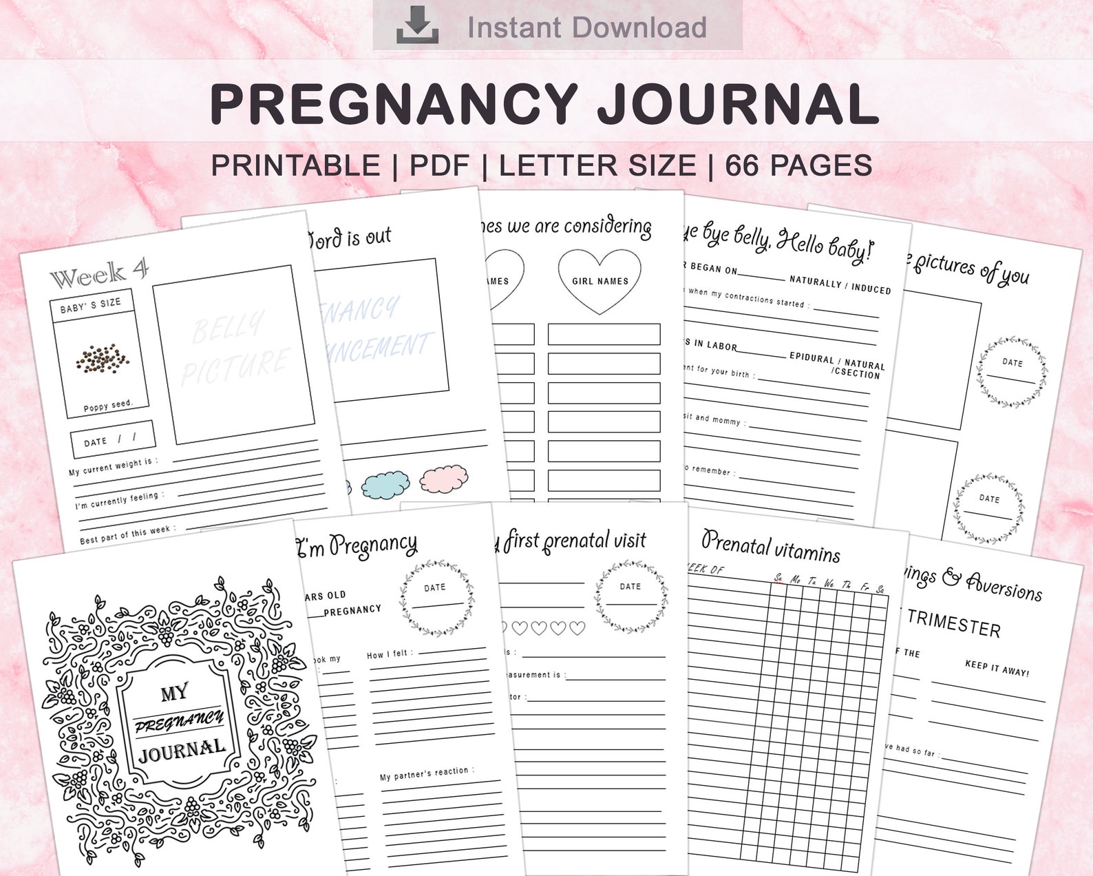 printable-pregnancy-journal-pregnancy-planner-printable-etsy