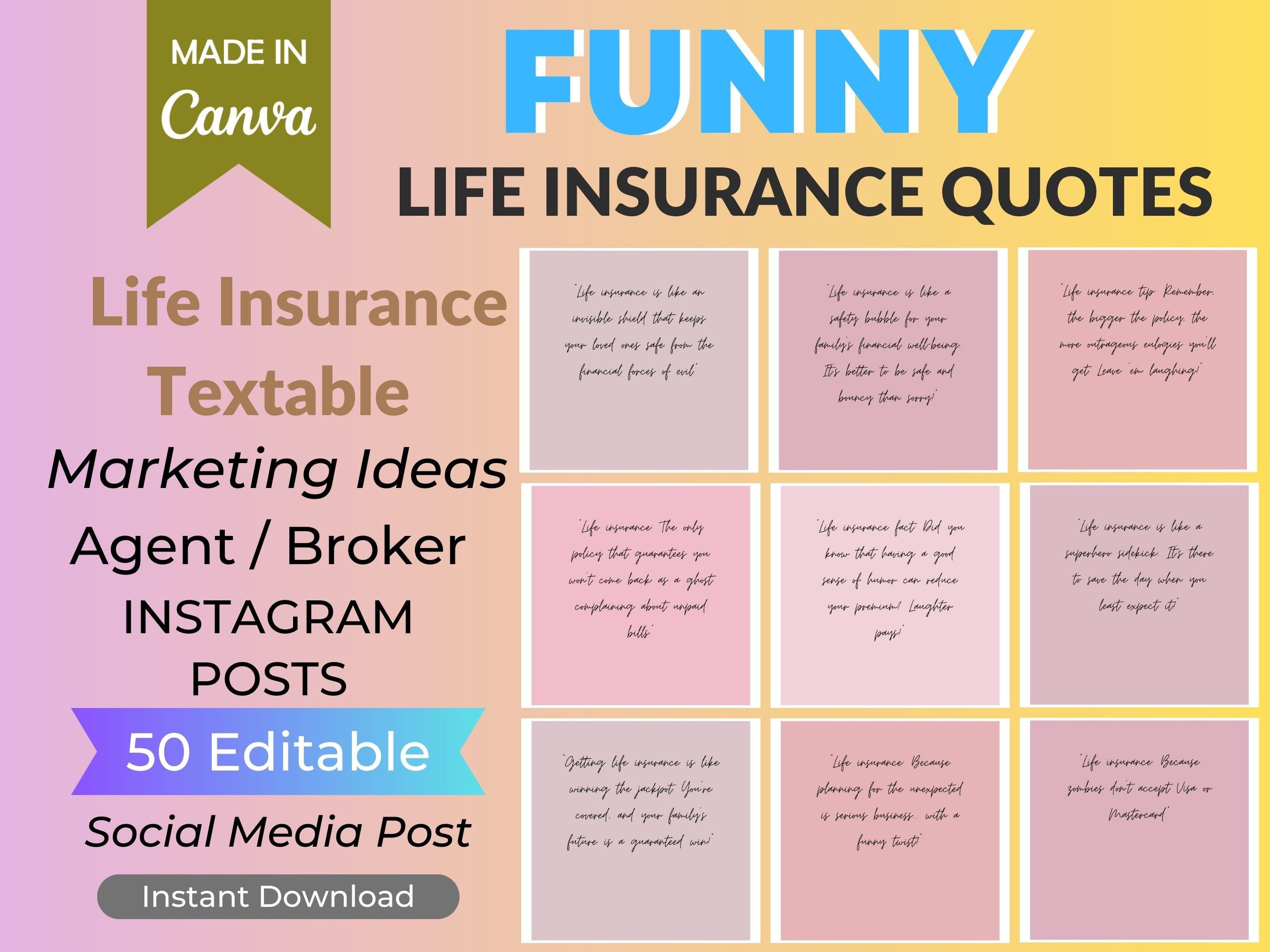 50 Funny Life Insurance Memes Life Insurance Agent Marketing CANVA