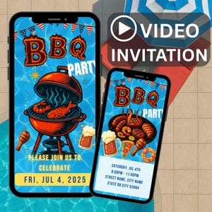 Rustic Backyard BBQ Invitation, Editable Patio Barbecue eVite, Virtual Backyard Party Phone Invite, Any Occasion Instant Download Template