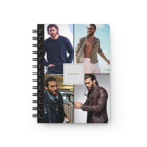 Can Yaman Spiral Journal | Ruled Lined Notebook for Writers | Turkish Drama Fan Girl Journal | Erkenci Kus & Bay Yanlis Inspired