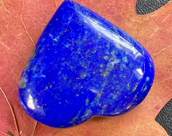 Natural Lapiz Lazuli Heart Gemstone 31X30X10 mm #1231-4