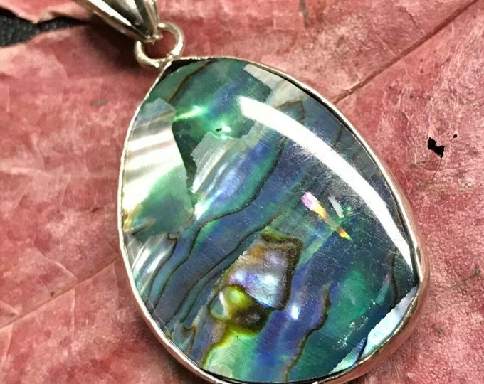 Paua Abalone Shell Double side Pendent 30X20 mm #1106-1