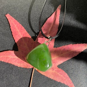 100% Canadian Natural Nephrite Jade Nugget Pendent 24X22X20 mm #575-3
