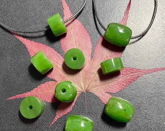 Jade Pendant Necklace Natural Canadian Nephrite Green Jade Jewelry
