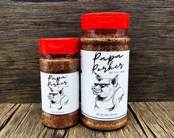 Big Papa's Steak Gourmet BBQ Spice Rub voor rundvlees of biefstuk, kruidenmix, barbecue rubs, bbq-voorraad, bbq-kruiden, rundvleeskruiden