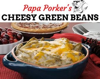 VOLLEDIG RECEPT - Papa Porker's Cheesy Beans - (digitale download) BBQ-recepten, Thanksgiving-recepten, afdrukbare recepten