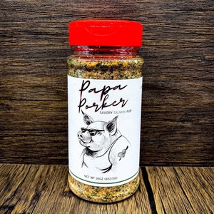 Savory Salmon Gourmet BBQ Seafood Rub for Fish or Salmon, Seasoning Blend, Barbecue Rubs, bbq Supply, bbq seasoning, Salmon Seasoning