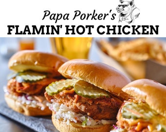 FULL RECIPE - Papa Porker's Flamin' Hot Chicken -(Digital Download) Bbq Recipes,Nashville Hot Chicken, Printable Recipes