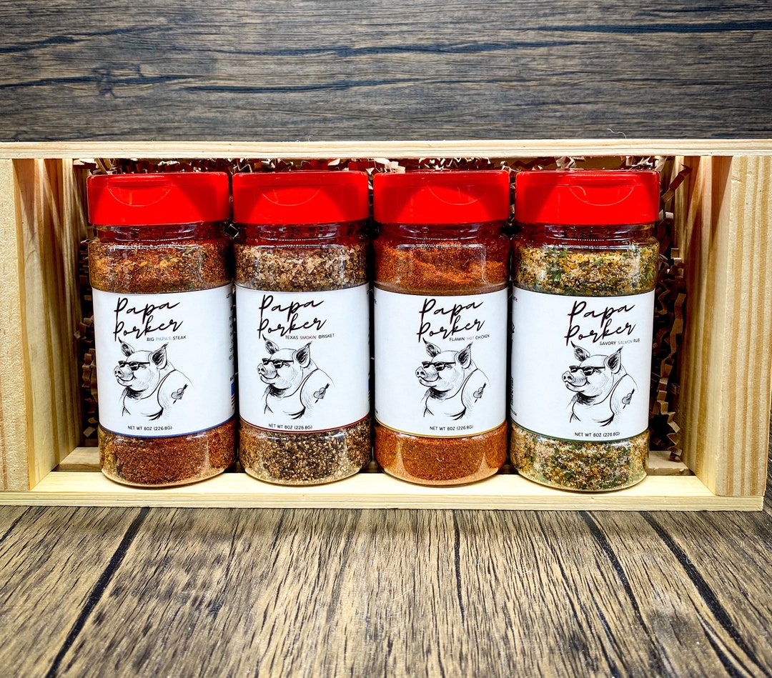 Papa Porker BBQ Spice Rub Gift Set Barbecue Seasoning Set Etsy