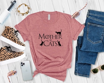 Cat Funny T-Shirt - "Mother of Cats" T Shirt