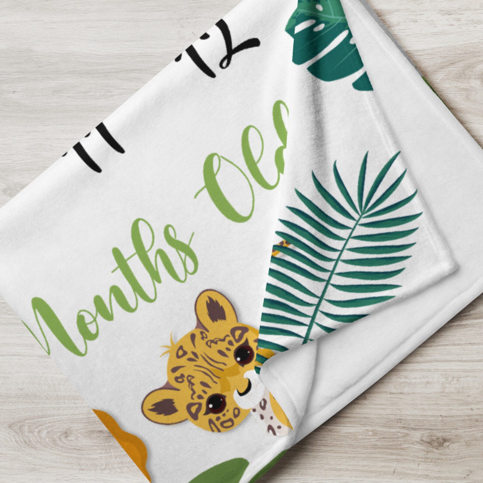 Baby Milestone Blanket Jungle Safari Animals Milestone Etsy UK