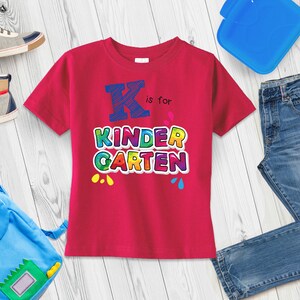First Day of Kindergarten Shirt, &quot;K is for Kindergarten&quot;, kindergarten shirt boy, kindergarten outfit
